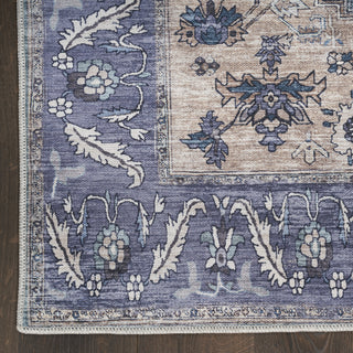 Nourison Brilliance Machine Washable WSB03 Teal Blue Area Rug by Home Detail Image