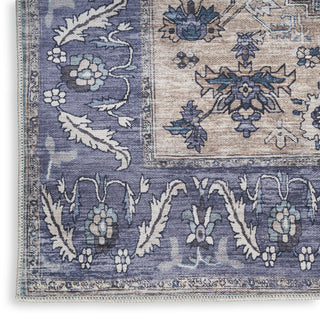 Nourison Brilliance Machine Washable WSB03 Teal Blue Area Rug by Home Texture Image