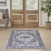 Nourison Brilliance Machine Washable WSB03 Teal Blue Area Rug by Home Room Image Feature