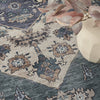 Nourison Brilliance Machine Washable WSB03 Teal Blue Area Rug by Home Corner Image