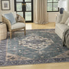 Nourison Brilliance Machine Washable WSB03 Teal Blue Area Rug by Home Corner Image