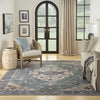 Nourison Brilliance Machine Washable WSB03 Teal Blue Area Rug by Home Room Image Feature