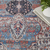 Nourison Brilliance Machine Washable WSB05 Ivory/Brick Area Rug by Home Close Up 2