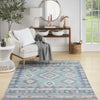 Nourison Washable Decor WSD03 Light Blue Area Rug Swatch Image