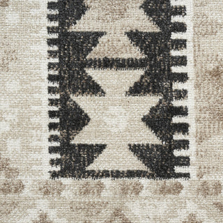 Nourison Washable Decor WSD06 Beige Black Area Rug Texture
