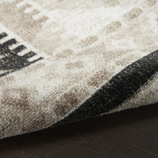 Nourison Washable Decor WSD06 Beige Black Area Rug Detail Image