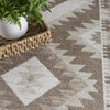 Nourison Washable Decor WSD06 Beige Black Area Rug Close Up