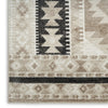 Nourison Washable Decor WSD06 Beige Black Area Rug Corner Image