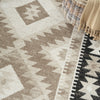 Nourison Washable Decor WSD06 Beige Black Area Rug Close Up 2