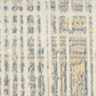 Nourison Washable Decor WSD07 Ivory Blue Area Rug Corner Image
