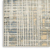 Nourison Washable Decor WSD07 Ivory Blue Area Rug Corner Image