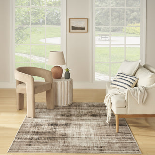 Nourison Washable Decor WSD08 Ivory Mocha Area Rug Swatch Image