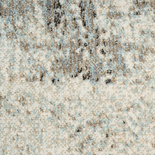 Nourison Washable Decor WSD09 Blue Area Rug Corner Image
