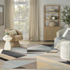 Nourison Washable Decor WSD10 Blue Multicolor Area Rug Swatch Image