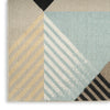 Nourison Washable Decor WSD10 Blue Multicolor Area Rug Corner Image