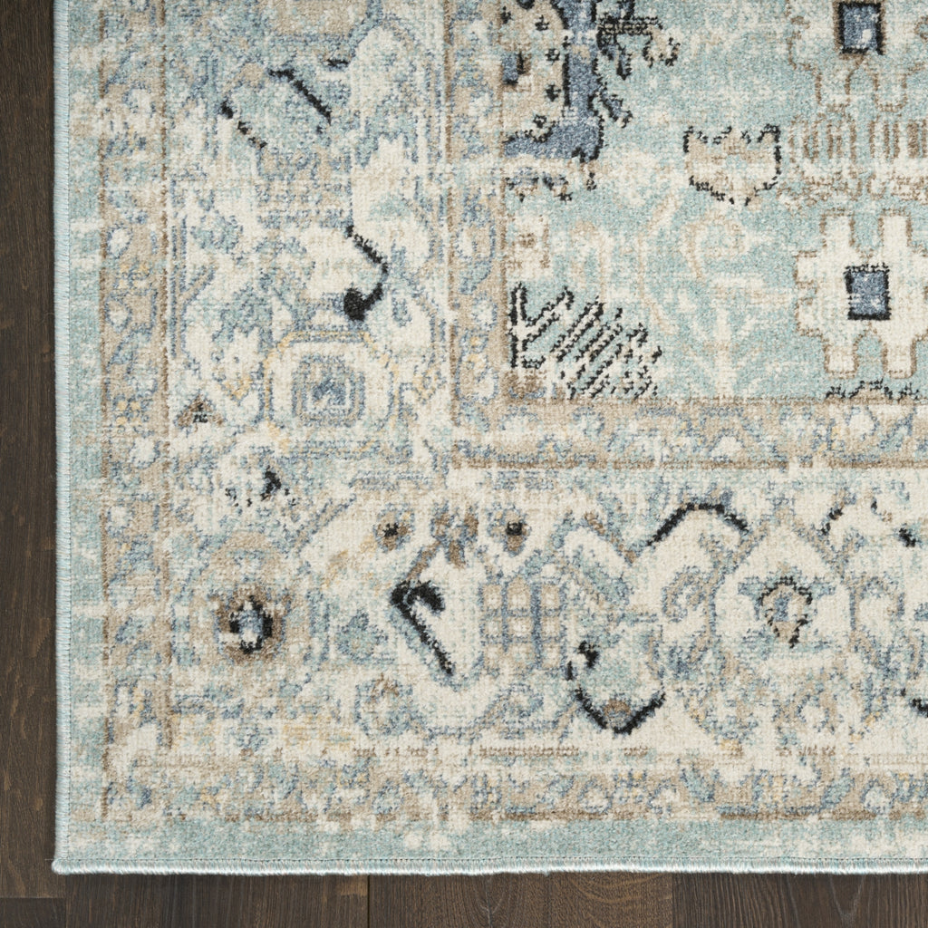 Nourison Washable Decor WSD12 Blue Taupe Area Rug main image