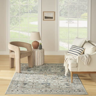 Nourison Washable Decor WSD12 Blue Taupe Area Rug Swatch Image