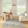 Nourison Washable Decor WSD12 Blue Taupe Area Rug 
