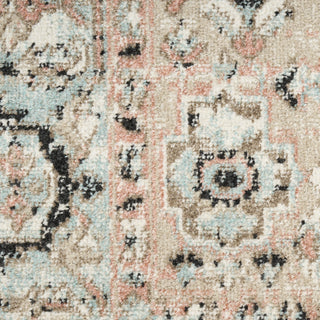 Nourison Washable Decor WSD13 Peach Area Rug Corner Image