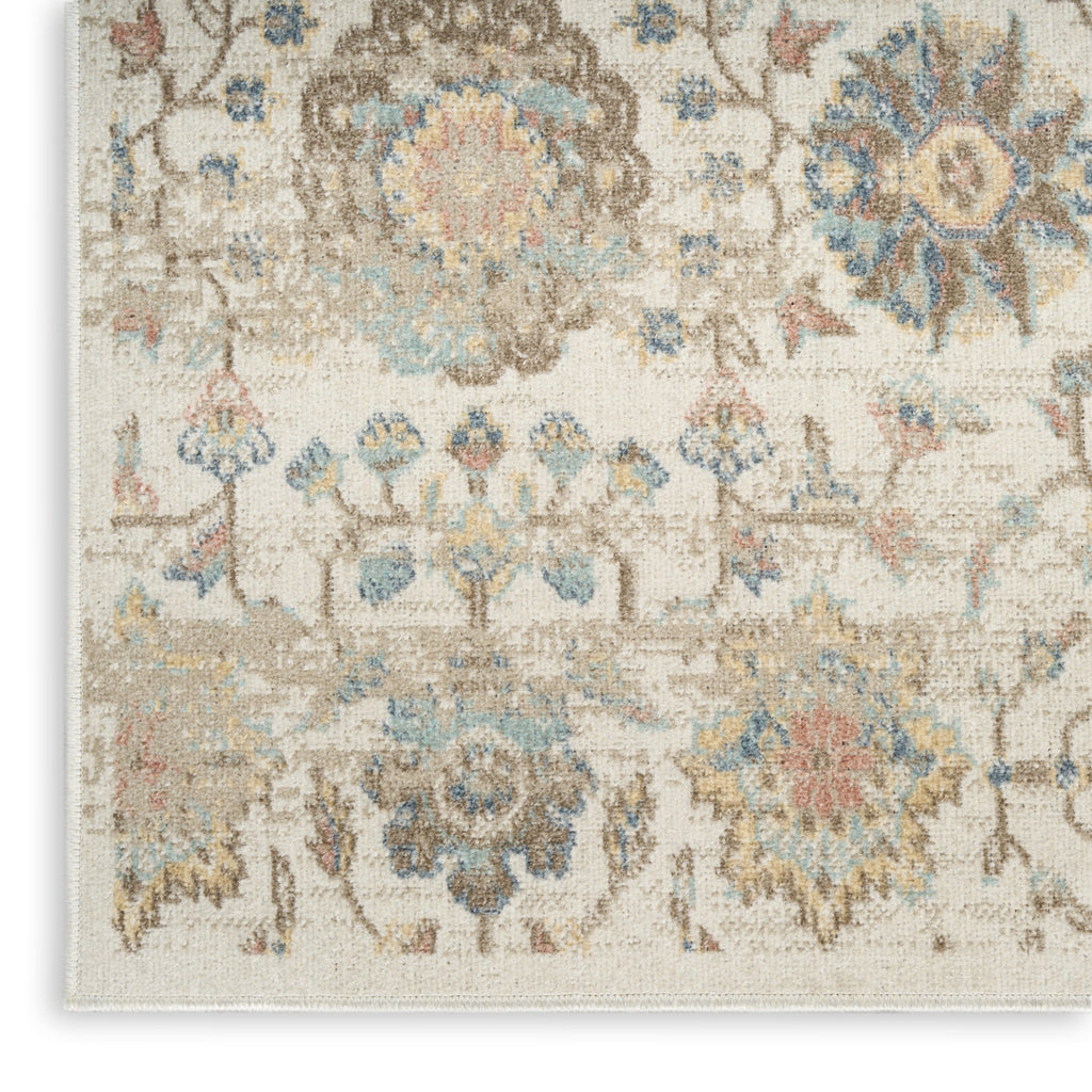 Nourison Washable Decor WSD14 Beige Area Rug Corner Image