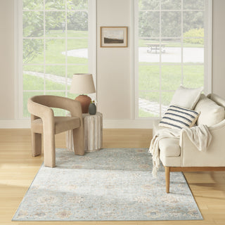 Nourison Washable Decor WSD14 Blue Area Rug Swatch Image