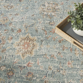 Nourison Washable Decor WSD14 Blue Area Rug Texture Image