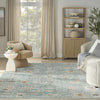 Nourison Washable Decor WSD14 Blue Area Rug Swatch Image