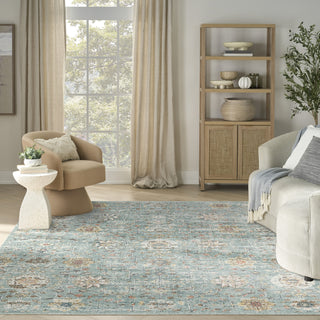 Nourison Washable Decor WSD14 Blue Area Rug Swatch Image