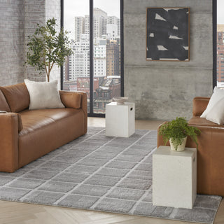 Nourison West End Ave WTE01 Grey Area Rug by DKNY Corner Image