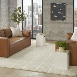 Nourison West End Ave WTE01 Ivory Area Rug by DKNY Corner Image