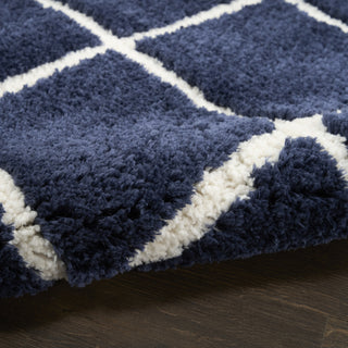 Nourison West End Ave WTE01 Navy Ivory Area Rug by DKNY Detail Image