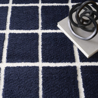 Nourison West End Ave WTE01 Navy Ivory Area Rug by DKNY Texture Image