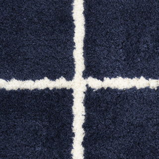 Nourison West End Ave WTE01 Navy Ivory Area Rug by DKNY Corner Image