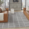 Nourison West End Ave WTE01 Grey Area Rug by DKNY Corner Image