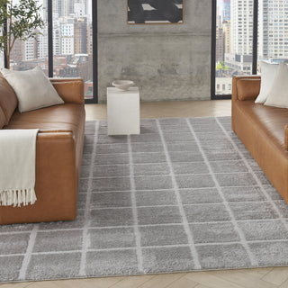 Nourison West End Ave WTE01 Grey Area Rug by DKNY Corner Image