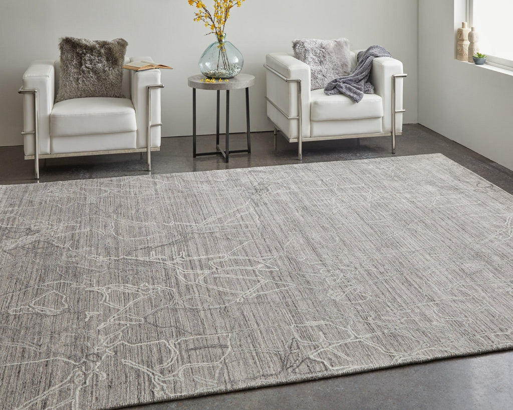 Feizy Whitton 8890F Gray/Tan/Ivory Area Rug Lifestyle Image Feature