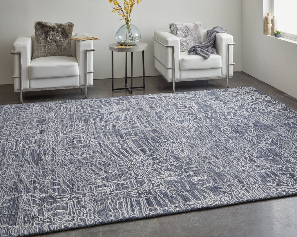 Feizy Whitton 8891F Black/Gray/Ivory Area Rug Lifestyle Image Feature