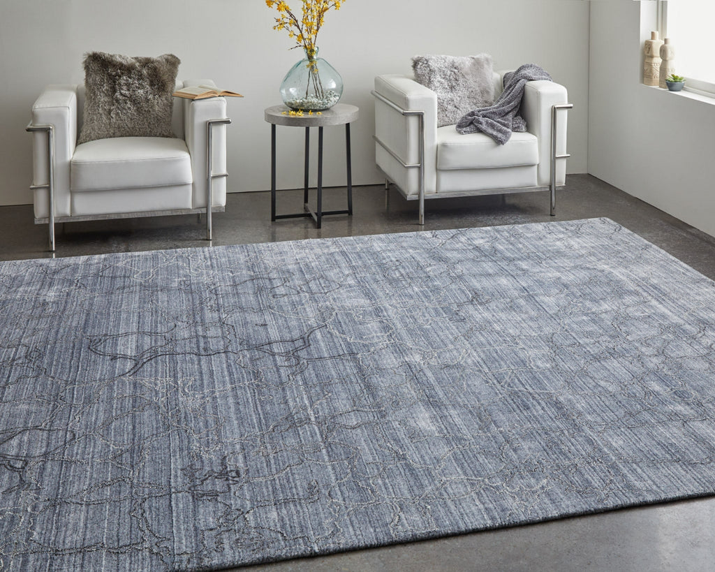 Feizy Whitton 8892F Gray/Blue Area Rug Lifestyle Image Feature