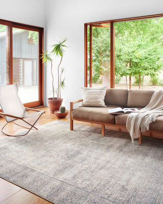 Loloi Wynter WYN-03 Silver / Charcoal Area Rug Lifestyle Image Feature