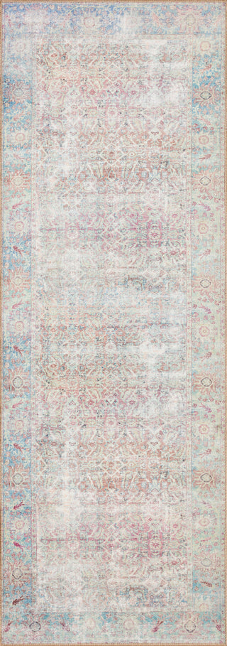 Loloi II Wynter WYN-04 Red / Teal Area Rug Corner Image