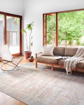 Loloi Wynter WYN-04 Red / Teal Area Rug Lifestyle Image Feature