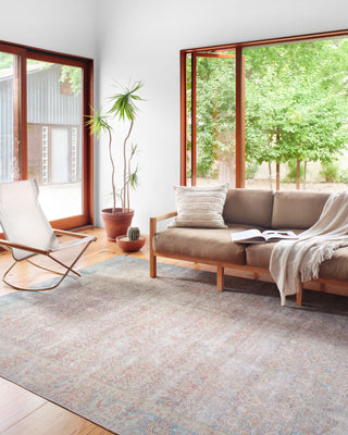 Loloi II Wynter WYN-04 Red / Teal Area Rug Lifestyle Image Feature