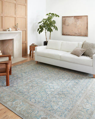 Loloi Wynter WYN-10 Ocean/Silver Area Rug Lifestyle Image Feature