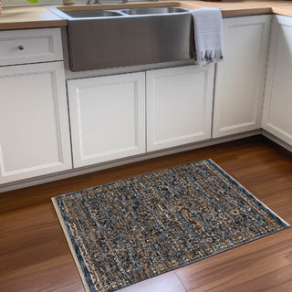 Dalyn Yarra YA2 Navy Area Rug Scatter Lifestyle Image Feature