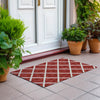 Dalyn York YO1 Red Area Rug Scatter Outdoor Lifestyle Image Feature