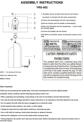 Surya Yuruga YRG-002 Lamp Assembly