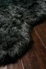 Loloi Yukon Shag YU-01 Charcoal/Black Area Rug Corner Feature