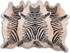 Dekoland Printed Cowhides Zebra on Beige Area Rug