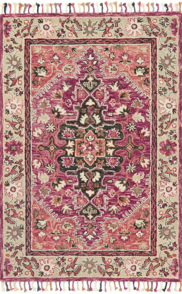 Loloi Zharah ZR-05 Raspberry/Taupe Area Rug main image