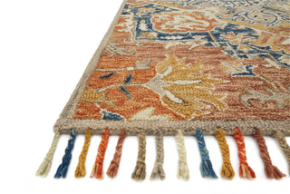 Loloi Zharah ZR-10 Rust/Blue Area Rug Corner Image